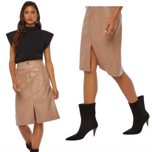 NEW JUSTFAB Faux Leather A-line Skirt XXL